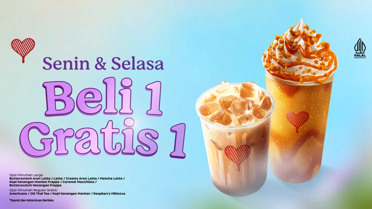 Promo Kopi Kenangan: Beli 1 Gratis 1 Setiap Senin & Selasa!