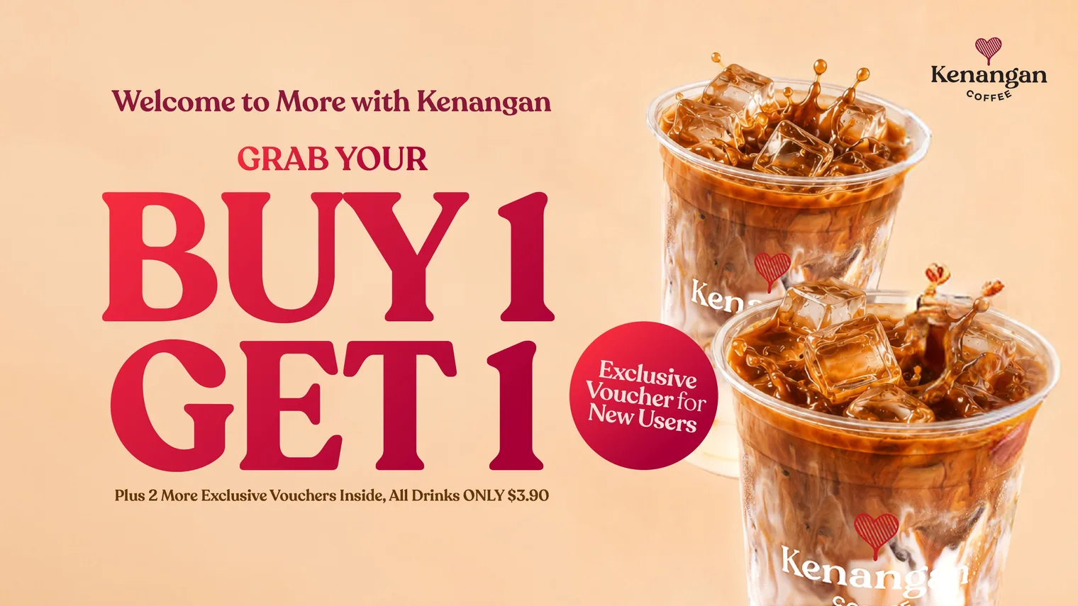 Kenangan Coffee App Welcome Promo: Buy 1 Get 1 Free + Exclusive Vouchers!