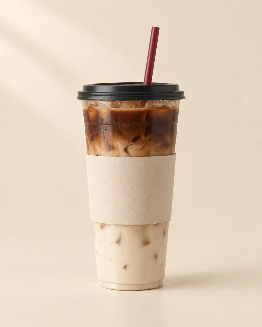 Es kopi Kopi Kenangan dengan sleeve gelas